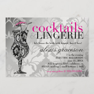 Invitation 311 Cocktails et dentelle Lingerie Métallique