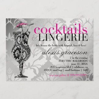 Invitation 311 Cocktails et dentelle Lingerie Métallique