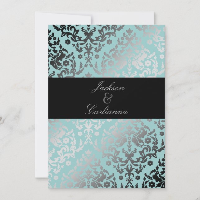 Invitation 311-Dazzling Damask Artic (Devant)