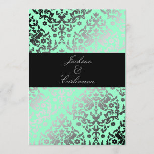 Invitation 311 Dazzling Damask Mint