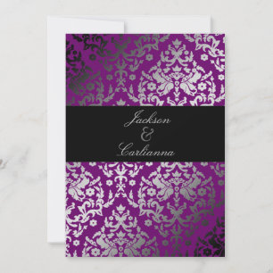 Invitation 311-Dazzling Damask Violet extraordinaire