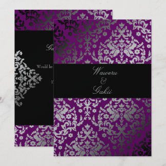 Invitation 311-Dazzling Damask Violet extraordinaire