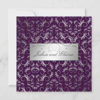 Invitation 311 Divine d'argent| Eggplant