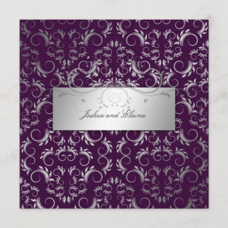 Invitation 311-Divine d'argent| Eggplant