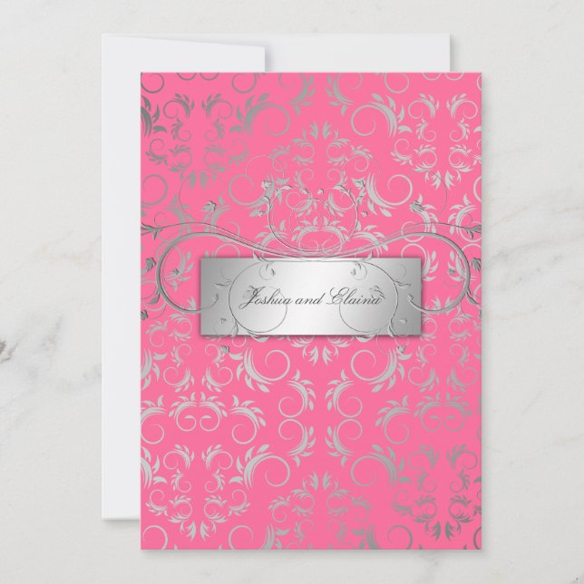Invitation 311-Divine d'argent| Rose lucide (Devant)