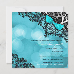 Invitation 311 Dream in Lights Leopard & Lace Aqua