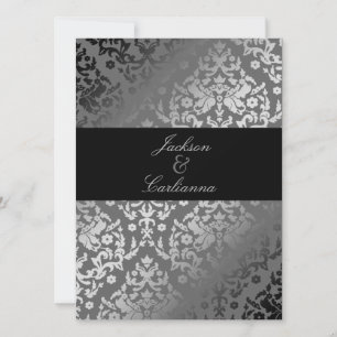 Invitation 311-Éblouissant de tempête gris Damas 5