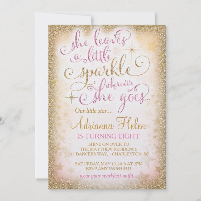 Invitation 311 Elle Feuille un peu étincelante où qu'elle ail (Devant)