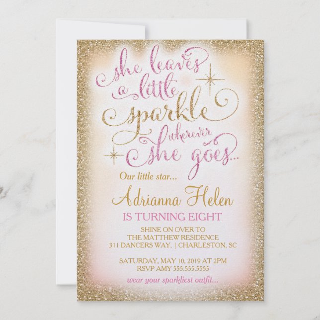 Invitation 311 Elle Feuille un peu étincelante où qu'elle ail (Devant)