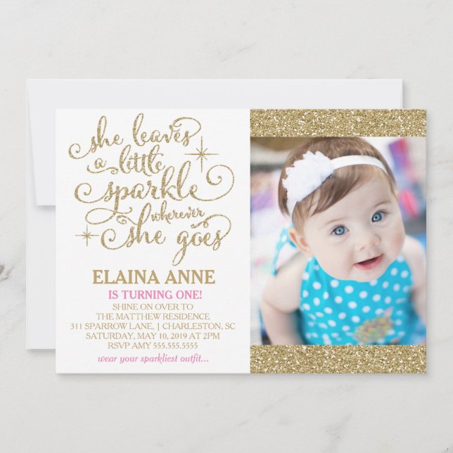 Invitation 311 Elle Feuille un peu étincelante partout où ell (Devant)