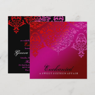 Invitation 311 Enchantée Mon Cherie Damask Papier métallique
