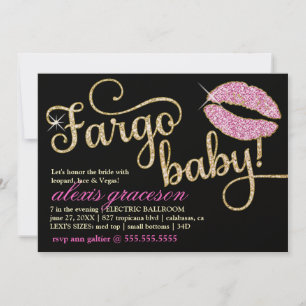 Invitation 311 Fargo Baby Glitzy Kiss Metallic