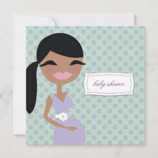 Invitation 311-Fleur de mère enceinte douce - Ethnique