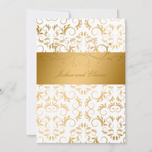 Invitation 311-Golden devinent le plaisir blanc de | (Devant)