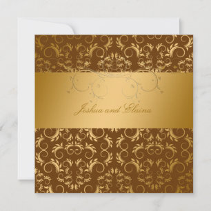 Invitation 311-Golden diVine Chocolat Brown 5,25 x 5,25