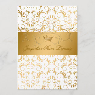 Invitation 311-Golden diVine White Delight Sweet 16