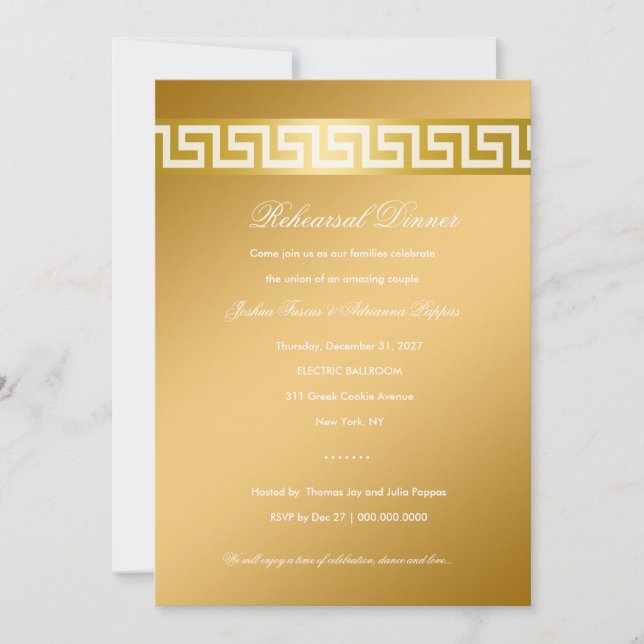 Invitation 311-Golden Greek Key (Devant)