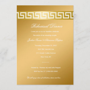 Invitation 311-Golden Greek Key