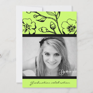 Invitation 311-Graduation Lush Black & Lime