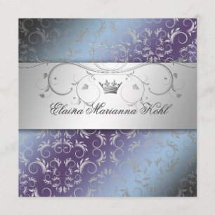 Invitation 311-Hydrangée divine d'argent Sweet 16
