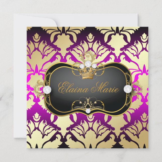 Invitation 311 Jet Black Ciao Bella Pink Sass Metallic Gold (Devant)