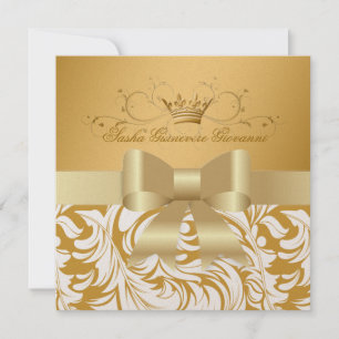Invitation 311-Lavishly Golden Baby Boy/Girl Show