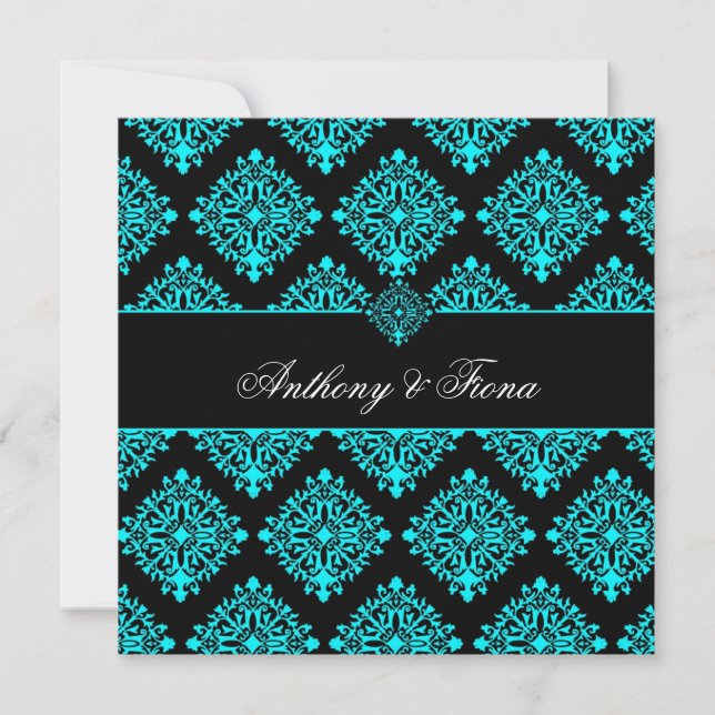 Invitation 311 Luciana Aqua & Black (Devant)
