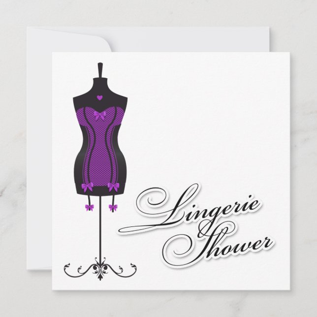 Invitation 311-Mannequin de lingerie violet (Devant)