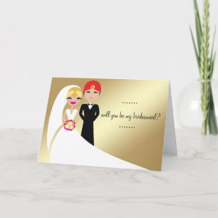 Invitation 311 Mariée indienne en blonde blanche