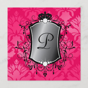 Invitation 311 Ooh La Pink Damask Fabulous 40