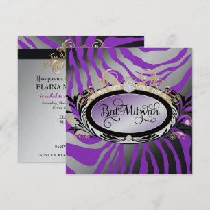 Invitation 311 Papier métallisé opulant violet doré