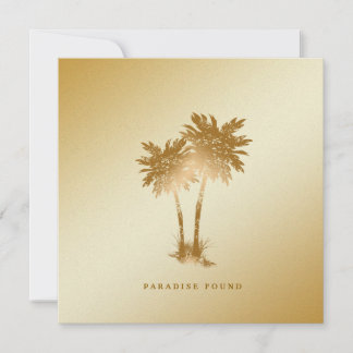 Invitation 311-Paradise trouvé | Golden Palms Papier métalliq