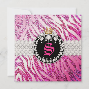 Invitation 311 Parties scintillant Queen Zebra Metallic (n'im