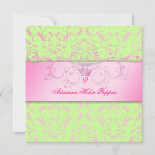Invitation 311-Pink devinent et chaux gracieuse