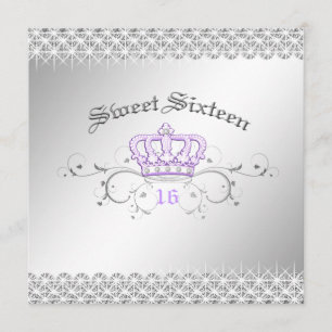 Invitation 311-Reine pour une journée  Sweet sixteen Lilac