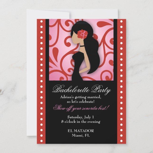 Invitation 311 Senorita Bachelorette (Devant)