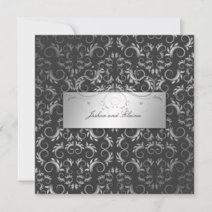 Invitation 311-Silver Divine Charcoal Grey