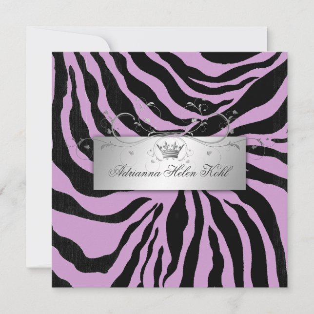Invitation 311-Silver Divine Zebra Purple Lingerie (Devant)
