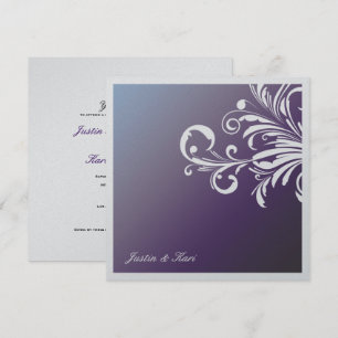 Invitation 311-Swanky tourbillonne Trim_Hydrangea métallique