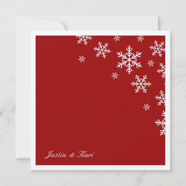 Invitation 311-Sweet Snowflake Rouge Metallic (Devant)