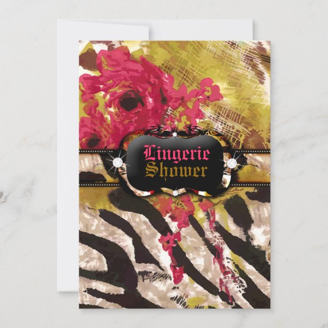 Invitation 311-Tigre / Zebra Rose Lingerie (Devant)