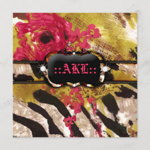 Invitation 311-Tigress/zèbre Bachelorette rose