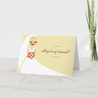 Invitation 311-UPDO BRIDE Will You Be My Bridesmaid