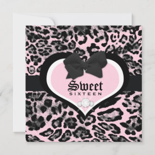 Invitation 311 Wild at Heart Sweet sixteen Quinceanera