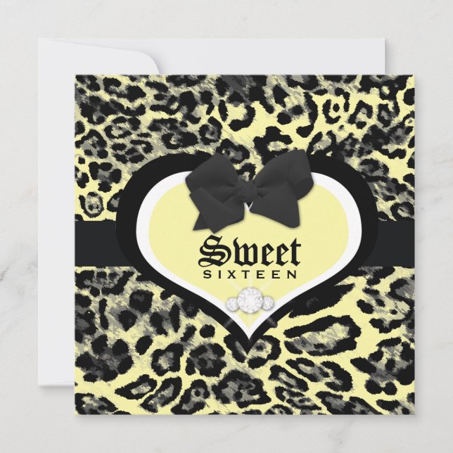 Invitation 311 Wild at Heart Sweet sixteen| Quinceanera (Devant)