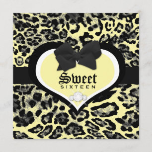 Invitation 311 Wild at Heart Sweet sixteen Quinceanera
