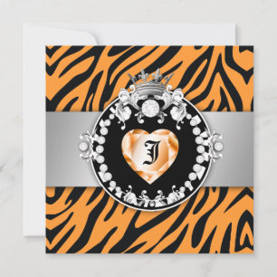 Invitation 311 Zebra Tique Kiss Queen of Hearts Sweet 16