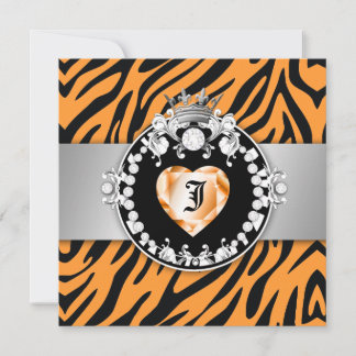 Invitation 311 Zebra Tique Kiss Queen of Hearts Sweet 16