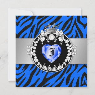 Invitation 311 Zebra Tique Kiss Queen of Hearts Sweet 16