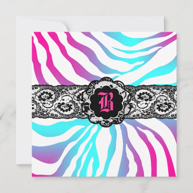 Invitation 311 Zees Safari Electric Blue (Devant)